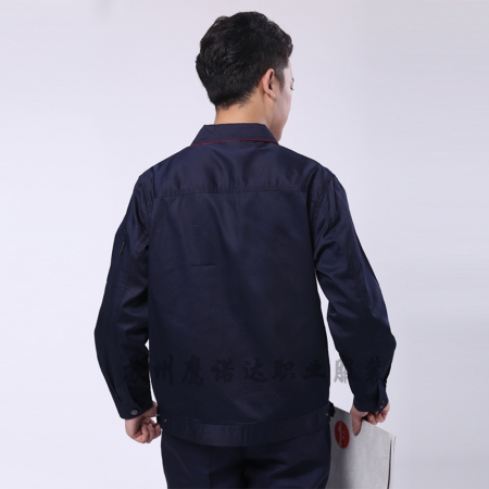 藏青拼大红机械耐磨工作服AC099-JX